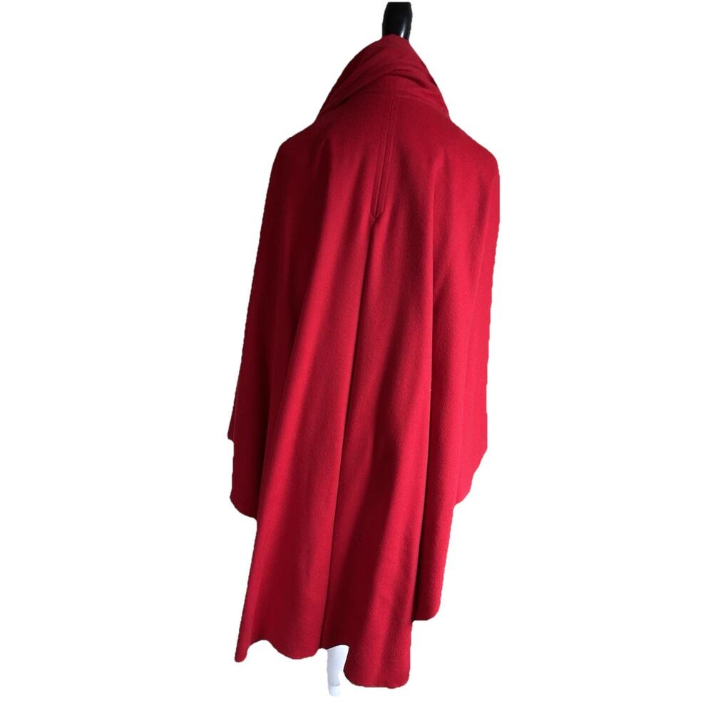 Avoca Vintage Wool & Cashmere long Cape Coat with attached scarf size 1 - Picture 3 of 16